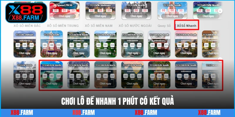 Chơi lô đề nhanh 1 phút có kết quả