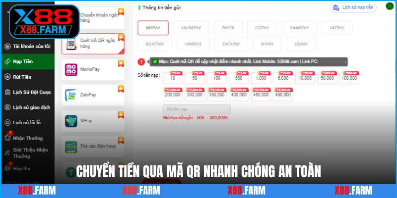 Chuyển tiền qua mã QR nhanh chóng an toàn