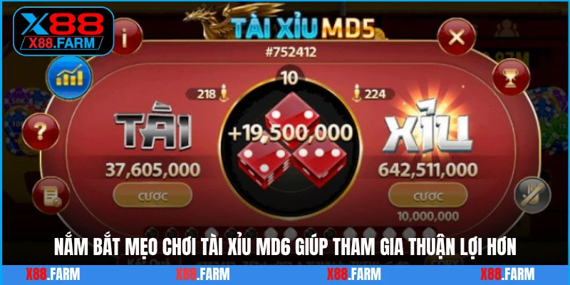 Nắm bắt mẹo chơi tài xỉu MD6 giúp tham gia thuận lợi hơn