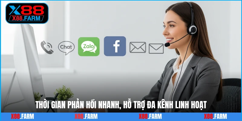 Thời gian phản hồi nhanh, hỗ trợ đa kênh linh hoạt